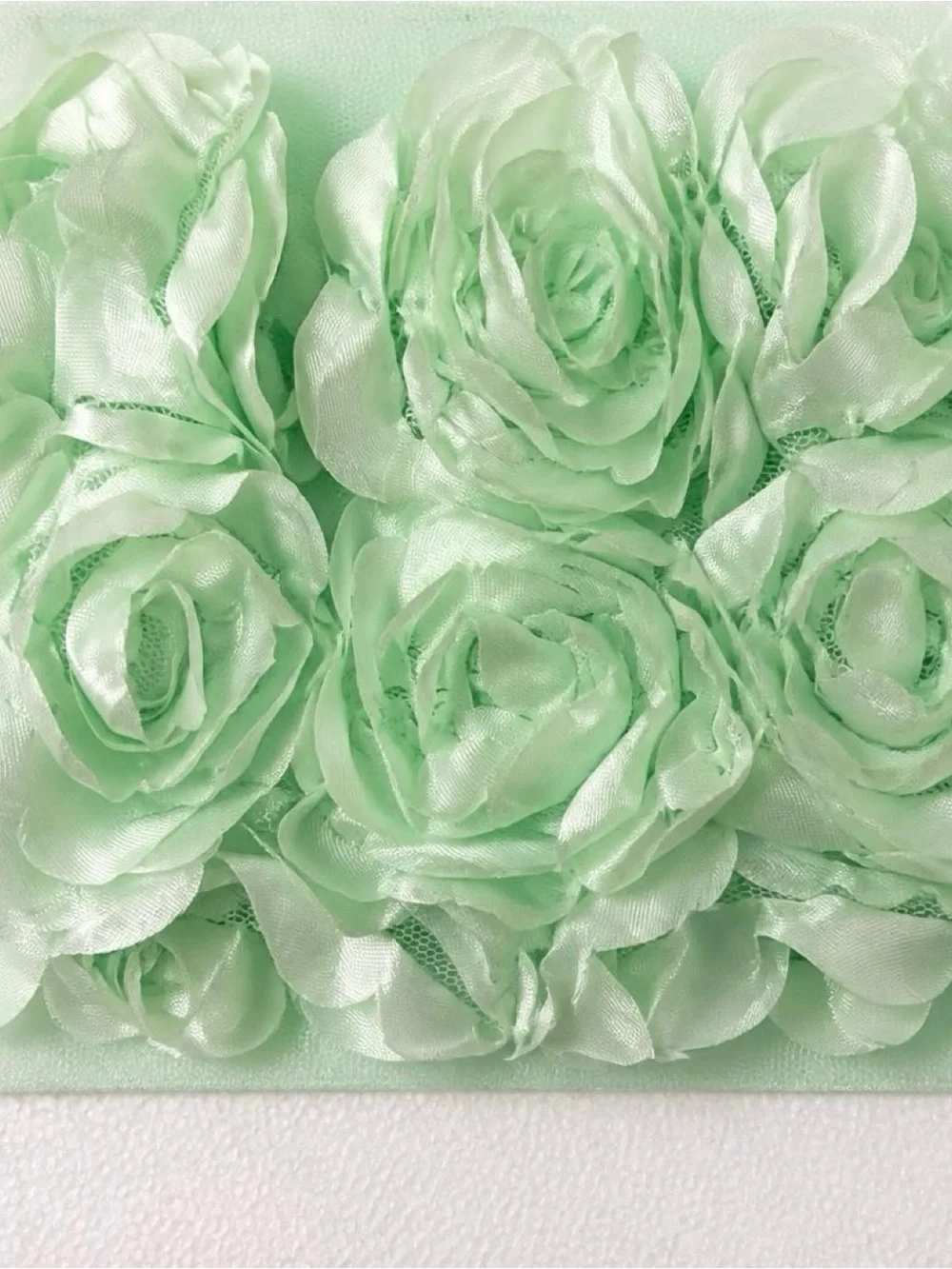 Nannette Baby Girl 0-3M Mint Green Rosette Tulle Dress Bloomers 2pc EUC